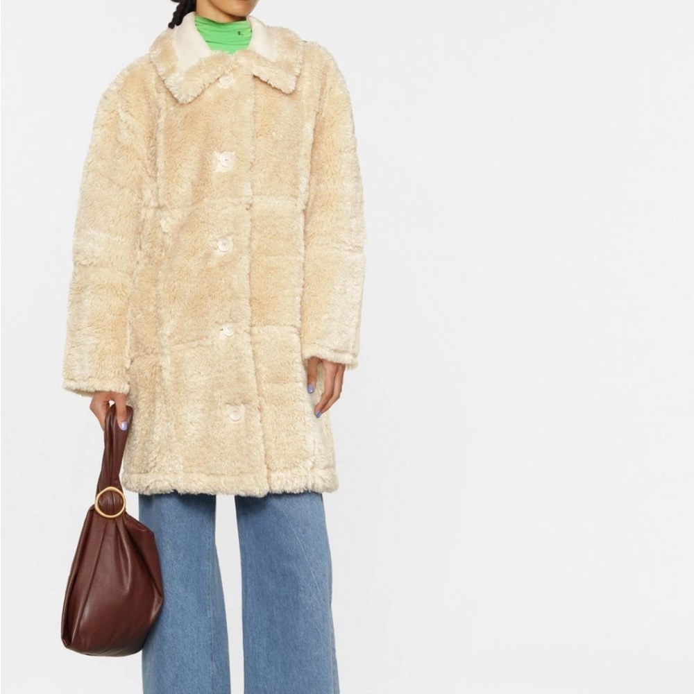 Stand Studio Samira Faux Suede and Sherpa Coat size 36